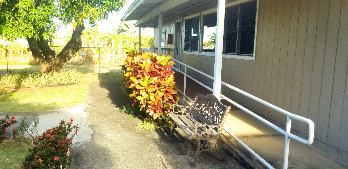 Accessible walkway and bench